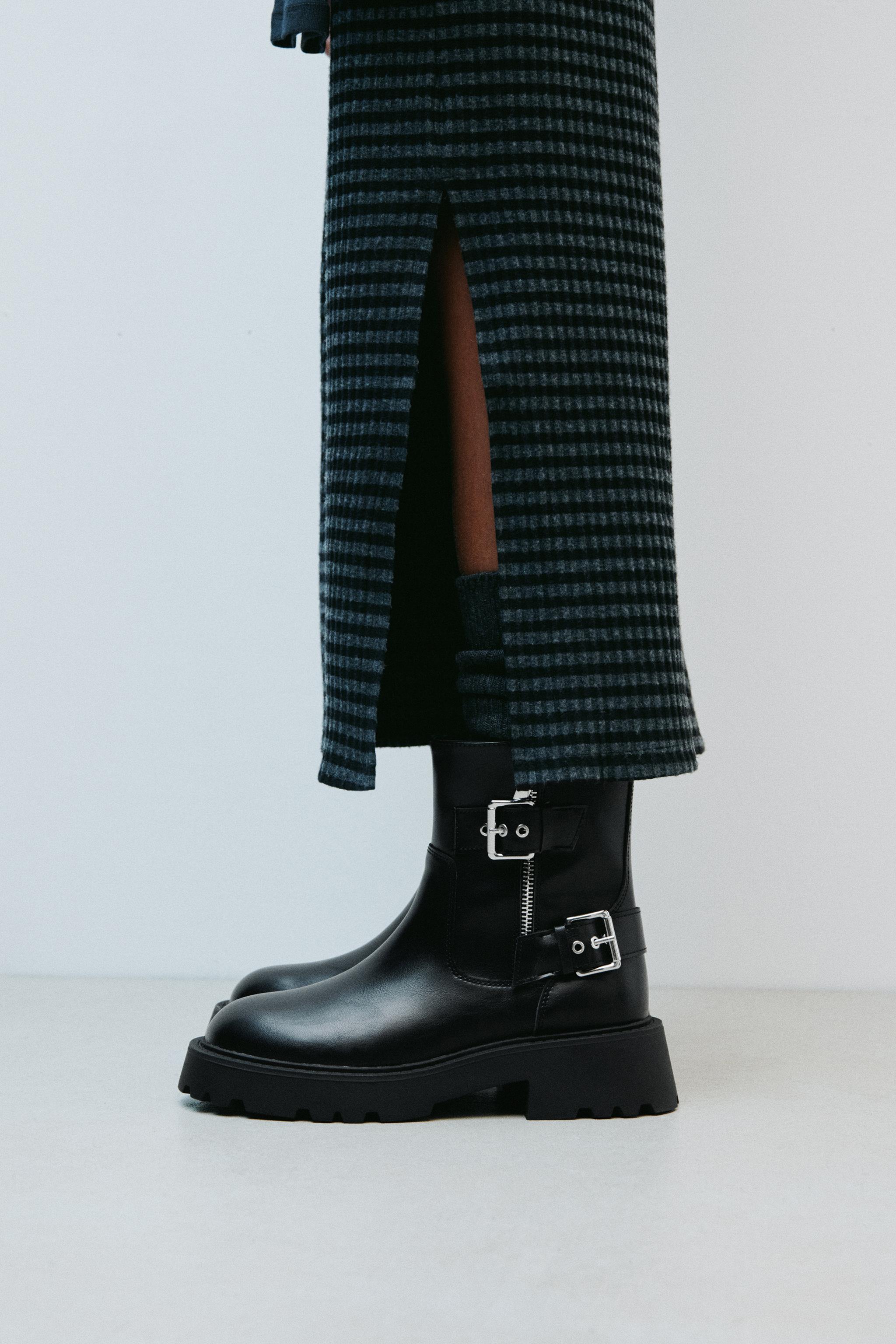 BUCKLED ANKLE BOOTS